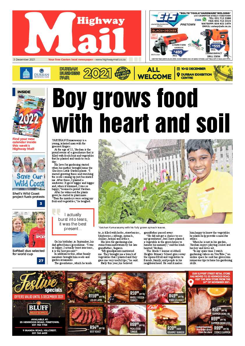 Highway Mail 3 December 2021 page 1