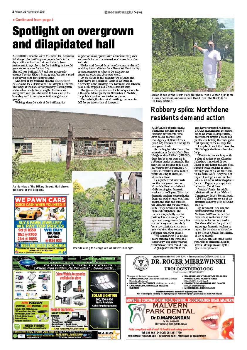 Queensburgh 26 November 2021 page 2