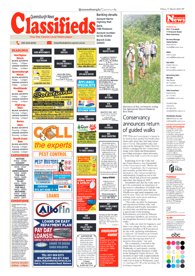 Queensburgh News 31 March 2023 page 11